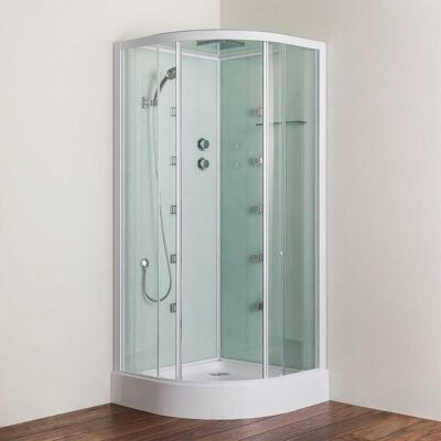 KIAMAMI VALENTINA Cabina Doccia Multifunzione Semicircolare 80 Cm Con Idromassaggio Cosmo KIAMAMI VALENTINA Cabina Doccia Multifunzione Semicircolare 80 Cm Con Idromassaggio Cosmo