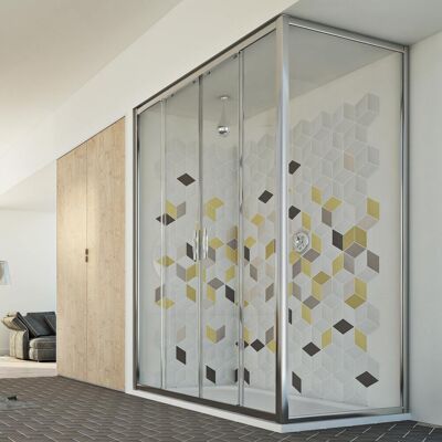 Idralite - Box doccia rettangolare in vetro - 80x170 cm - Modello Young Duo Idralite - Box doccia rettangolare in vetro - 80x170 cm - Modello Young Duo