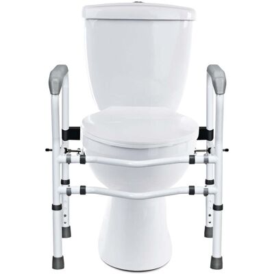 HELLOSHOP26 Supporti Di Sicurezza Per Wc Regolabili 57-62 X 63,5-76 Cm Clip Girevole Antiscivolo Design Bianco 200010979 HELLOSHOP26 Supporti Di Sicurezza Per Wc Regolabili 57-62 X 63,5-76 Cm Clip Girevole Antiscivolo Design Bianco 200010979