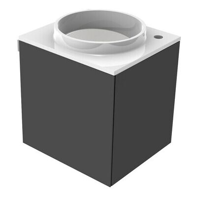 Emco 958227511 Mobile lavabo da parete nero - porta singola, 450mm Emco 958227511 Mobile lavabo da parete nero - porta singola, 450mm