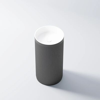 Steinberg Modello 740 Lavabo rotondo nero opaco bianco opaco - Lavabo Steinberg Modello 740 Lavabo rotondo nero opaco bianco opaco - Lavabo