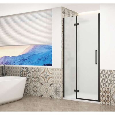 GELCO Trinity - Porta Doccia 110 Cm, Sinistra, Vetro Satinato/nero Gt1211ml-b GELCO Trinity - Porta Doccia 110 Cm, Sinistra, Vetro Satinato/nero Gt1211ml-b