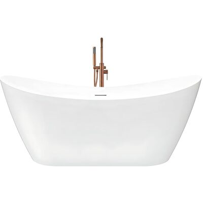 REA Vasca Bagno Da Terra Ferrano Slim 180 White With Black Plug Cap REA Vasca Bagno Da Terra Ferrano Slim 180 White With Black Plug Cap