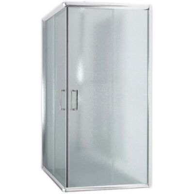 IDRALITE Box Doccia Scorrevole Vetro Stampato H 185 Mod. Alabama 90x90 Cm Quadrato IDRALITE Box Doccia Scorrevole Vetro Stampato H 185 Mod. Alabama 90x90 Cm Quadrato