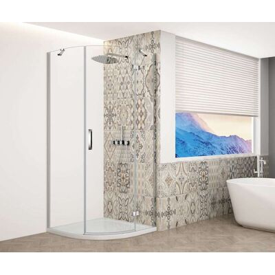 GELCO Trinity - Box Doccia Semicircolare 90x90 Cm, A Destra, Vetro Trasparente/cromo Gt6590cr-ch GELCO Trinity - Box Doccia Semicircolare 90x90 Cm, A Destra, Vetro Trasparente/cromo Gt6590cr-ch