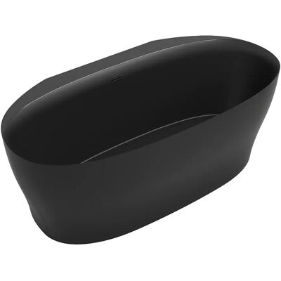 Unique Vasca Da Bagno Freestanding - 160 X 80 X 58 Cm - Acrilico - Nero Opaco - 220 L - Lumel Unique Vasca Da Bagno Freestanding - 160 X 80 X 58 Cm - Acrilico - Nero Opaco - 220 L - Lumel