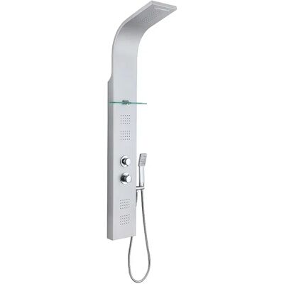 Unique Colonna Doccia Idromassaggio Termostatica - Argento - P45 X H150 Cm Josta Unique Colonna Doccia Idromassaggio Termostatica - Argento - P45 X H150 Cm Josta