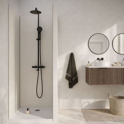 AURLANE Set Di 3 Pannelli Murali In Alluminio Avorio 90x210 E Profili Cromati Wall'it AURLANE Set Di 3 Pannelli Murali In Alluminio Avorio 90x210 E Profili Cromati Wall'it