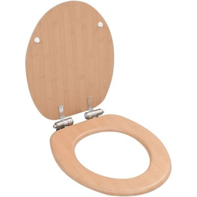 Sedile WC vidaXL con coperchio a chiusura morbida - Design bambù Sedile WC vidaXL con coperchio a chiusura morbida - Design bambù