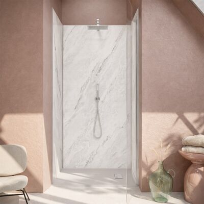 AURLANE Set Di 3 Pannelli Murali Effetto Pietra Artic Storm 80(x2)+100x210 + Profili Cromati - Stone'it AURLANE Set Di 3 Pannelli Murali Effetto Pietra Artic Storm 80(x2)+100x210 + Profili Cromati - Stone'it
