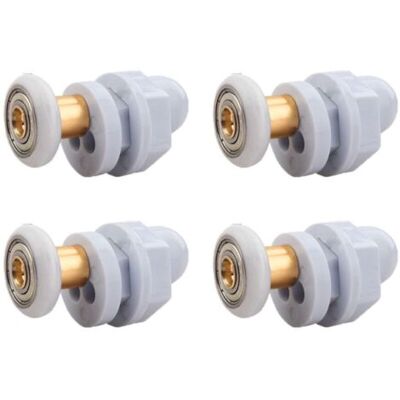 FOCTRO Rotelle Per Porte Di Doccia, 4 Unità, Rotelle Per Porte Di Doccia In Ottone Per Porte Scorrevoli, Rotelle Di Ricambio Per Porte Scorrevoli Di Vetro (19 Mm) FOCTRO Rotelle Per Porte Di Doccia, 4 Unità, Rotelle Per Porte Di Doccia In Ottone Per Porte Scorrevoli, Rotelle Di Ricambio Per Porte Scorrevoli Di Vetro (19 Mm)