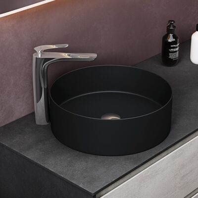 Doporro Brüssel203 - nero opaco - 40x40 cm - ceramica - Lavabo Doporro Brüssel203 - nero opaco - 40x40 cm - ceramica - Lavabo