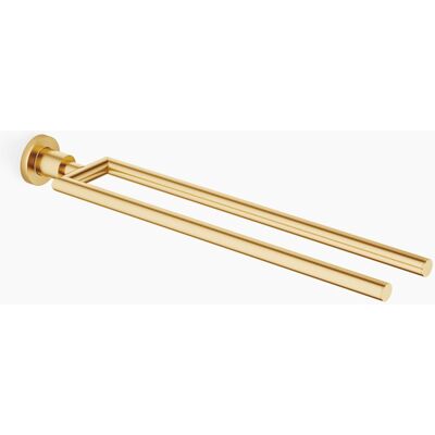 Porta asciugamani Dornbracht Tara - 2 pezzi, ottone spazzolato, 460mm proiezione Porta asciugamani Dornbracht Tara - 2 pezzi, ottone spazzolato, 460mm proiezione