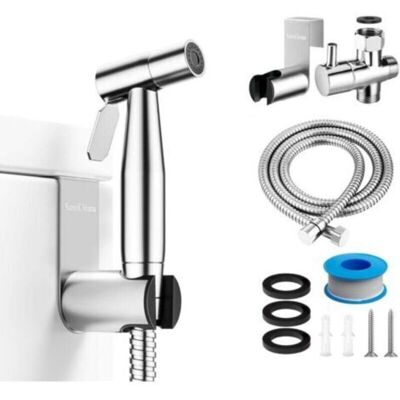 OEM Kit Doccia Per Wc In Acciaio Inox, Doccetta Bidet Portatile Con Pressione Regolabile OEM Kit Doccia Per Wc In Acciaio Inox, Doccetta Bidet Portatile Con Pressione Regolabile