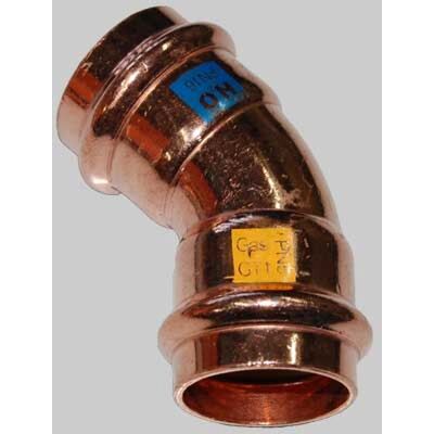 Made in Italy Curva Rame A Pressare 45° Femmina/femmina - 15 X 15 Made in Italy Curva Rame A Pressare 45° Femmina/femmina - 15 X 15