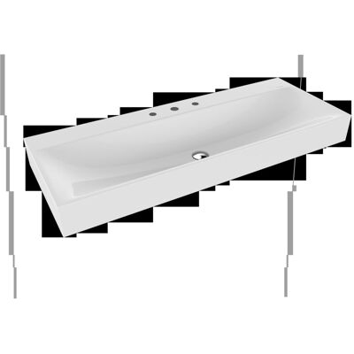 Lavabo da parete Kaldewei Silenio - 3046, Bianco, 1200x460mm Lavabo da parete Kaldewei Silenio - 3046, Bianco, 1200x460mm