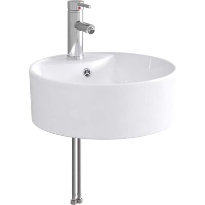 VIDAXL Lavabo Con Rubinetto E Scarico Cromato 40,5 X 40,5 X 15 Cm VIDAXL Lavabo Con Rubinetto E Scarico Cromato 40,5 X 40,5 X 15 Cm