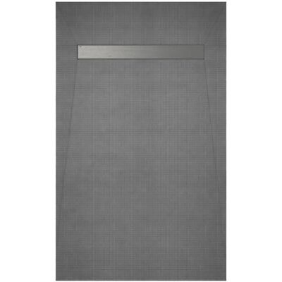 AURLANE Piatto Doccia Da Rivestire 120×90 Cm Con Scarico Lineare - Griglia Cromata E Piletta AURLANE Piatto Doccia Da Rivestire 120×90 Cm Con Scarico Lineare - Griglia Cromata E Piletta