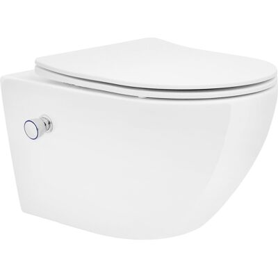 Wc sospeso con bidet ECD Germany - Ceramica, Chiusura morbida, Moderno Wc sospeso con bidet ECD Germany - Ceramica, Chiusura morbida, Moderno