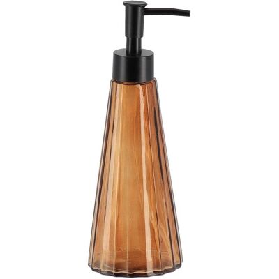 TENDANCE Distributore Di Sapone In Vetro Di Forma Conica, 300 Ml, Ambra Traslucida - TENDANCE Distributore Di Sapone In Vetro Di Forma Conica, 300 Ml, Ambra Traslucida -