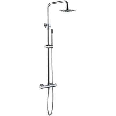 IMEX - Set Doccia Bless Termostatico Soffione Rotondo Doccia A Pioggia Doccetta E Flessibile Serie Bless Colore Cromato IMEX - Set Doccia Bless Termostatico Soffione Rotondo Doccia A Pioggia Doccetta E Flessibile Serie Bless Colore Cromato