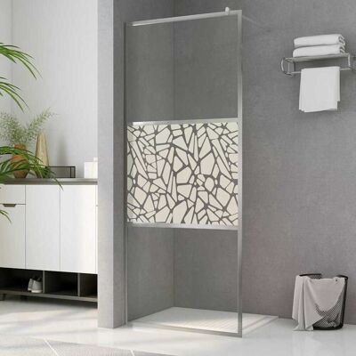 vidaXL Parete Doccia Walk-in in Vetro ESG con Design Pietra 90x195 cm vidaXL Parete Doccia Walk-in in Vetro ESG con Design Pietra 90x195 cm