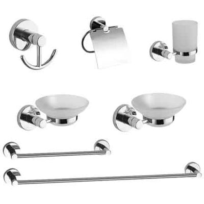 VDS Set Bagno Carol Cromo Vetro 7 Pezzi VDS Set Bagno Carol Cromo Vetro 7 Pezzi