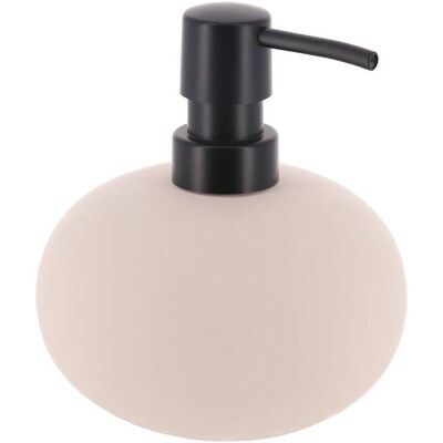 TENDANCE Distributore Di Sapone In Gres Con Effetto Gomma, 425 Ml, Color Avorio - TENDANCE Distributore Di Sapone In Gres Con Effetto Gomma, 425 Ml, Color Avorio -