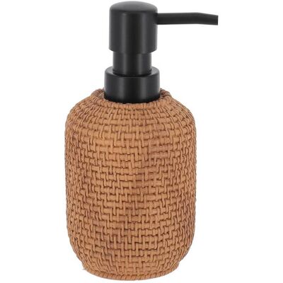 TENDANCE Distributore Di Sapone In Poliresina Adele 250 Ml - Naturale Scuro - TENDANCE Distributore Di Sapone In Poliresina Adele 250 Ml - Naturale Scuro -