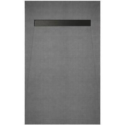 AURLANE Piatto Doccia Da Rivestire 140×80 Cm Con Scarico Lineare - Griglia Nera E Piletta AURLANE Piatto Doccia Da Rivestire 140×80 Cm Con Scarico Lineare - Griglia Nera E Piletta