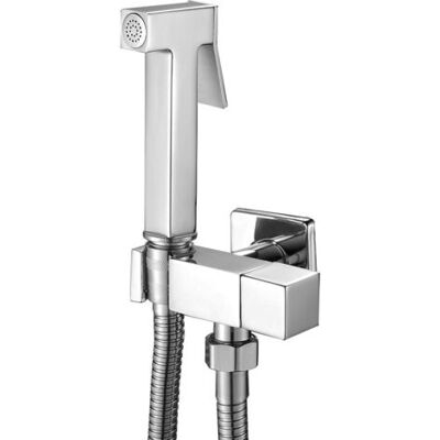 KZQ Kit Doccia A Parete Quadrato In Ottone Cromato Per Bidet - Elegante E Moderno - KZQ Kit Doccia A Parete Quadrato In Ottone Cromato Per Bidet - Elegante E Moderno -