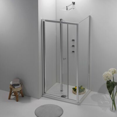 Elite Box Doccia A Libro 80x100 Cm Pieghevole In Cristallo Trasparente 6 Mm Elite Box Doccia A Libro 80x100 Cm Pieghevole In Cristallo Trasparente 6 Mm