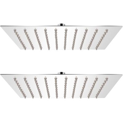 vidaXL 2x Soffione doccia pioggia Acciaio inox - Soffione doccia vidaXL 2x Soffione doccia pioggia Acciaio inox - Soffione doccia