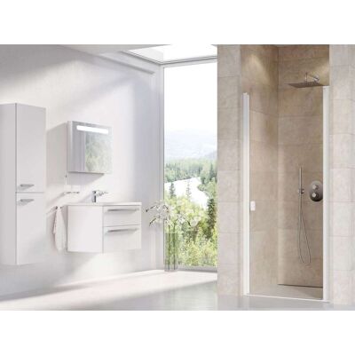RAVAK Chrome - Porta Doccia Csd1-90, 90x195 Cm, Bianco Opaco/vetro Trasparente 0qv70e00z1 RAVAK Chrome - Porta Doccia Csd1-90, 90x195 Cm, Bianco Opaco/vetro Trasparente 0qv70e00z1