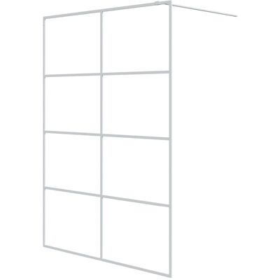vidaXL Parete doccia walk-in con vetro ESG bianco 140x195 cm vidaXL Parete doccia walk-in con vetro ESG bianco 140x195 cm