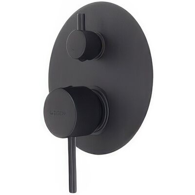 MARCA Miscelatore Doccia Gedy Garda A Incasso Nero Opaco Con Deviatore A 2 Vie In Acciaio Inox MARCA Miscelatore Doccia Gedy Garda A Incasso Nero Opaco Con Deviatore A 2 Vie In Acciaio Inox