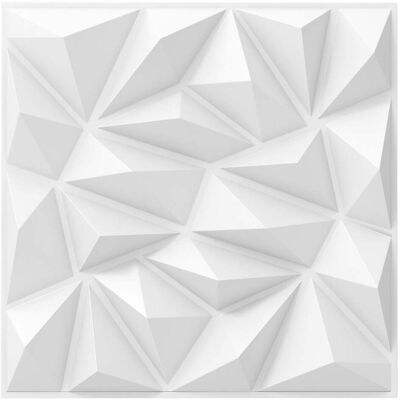HELLOSHOP26 Set Di 20 Pannelli Murali 3d 49,5 X 49,5 Cm Autopulenti Decorativi Pvc Bianco Design Moderno 200017194 HELLOSHOP26 Set Di 20 Pannelli Murali 3d 49,5 X 49,5 Cm Autopulenti Decorativi Pvc Bianco Design Moderno 200017194