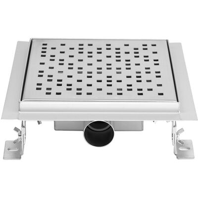 BC-ELEC - Q15-15 Piatto Doccia In Acciaio Inox 15cm, Piatto Doccia, Altezza Regolabile 63-83mm BC-ELEC - Q15-15 Piatto Doccia In Acciaio Inox 15cm, Piatto Doccia, Altezza Regolabile 63-83mm