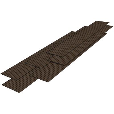 HELLOSHOP26 Set Di 12 Pannelli Murali 3d 195 X 32 Cm Effetto Legno Scuro 030010556 HELLOSHOP26 Set Di 12 Pannelli Murali 3d 195 X 32 Cm Effetto Legno Scuro 030010556