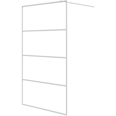vidaXL Parete doccia Walk-in Bianca 115x195 cm Vetro ESG Trasparente - Parete doccia vidaXL Parete doccia Walk-in Bianca 115x195 cm Vetro ESG Trasparente - Parete doccia