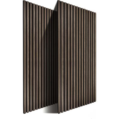 RELAXDAYS Pannelli Acustici , Set Da 2, 120 X 60 Cm, Fonoassorbenti Per Pareti, Finitura In Rovere, Marrone Scuro RELAXDAYS Pannelli Acustici , Set Da 2, 120 X 60 Cm, Fonoassorbenti Per Pareti, Finitura In Rovere, Marrone Scuro