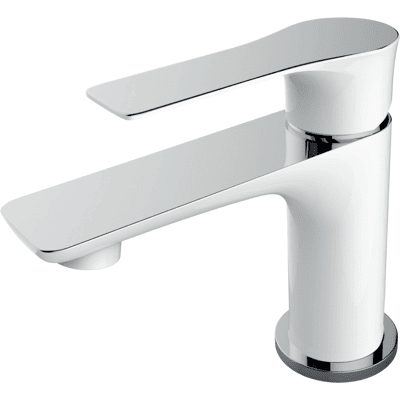 ESSEBAGNO Lover Miscelatore Bianco Cromato Per Lavabo ESSEBAGNO Lover Miscelatore Bianco Cromato Per Lavabo