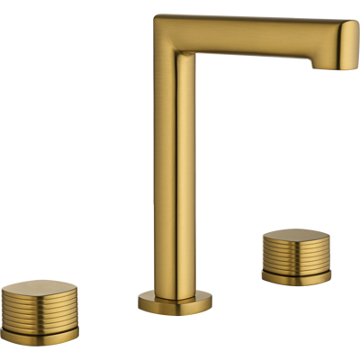 IMEX - Rubinetto Lavabo Firenze Anticalcare Rubinetteria Bagno Facile Installazione Serie Firenze Colore Oro Spazzolato IMEX - Rubinetto Lavabo Firenze Anticalcare Rubinetteria Bagno Facile Installazione Serie Firenze Colore Oro Spazzolato