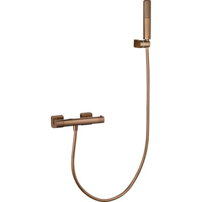 IMEX - Kit Doccia Firenze Termostatico Rubinetteria Doccia Doccetta E Flessibile Serie Firenze Colore Oro Rosa Spazzolato IMEX - Kit Doccia Firenze Termostatico Rubinetteria Doccia Doccetta E Flessibile Serie Firenze Colore Oro Rosa Spazzolato