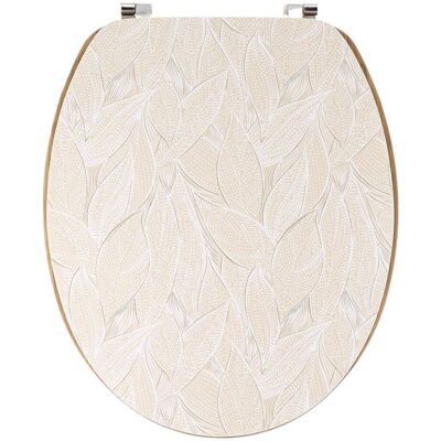 TENDANCE Sedile Wc In Mdf 18 Pollici Coperchio Con Design Stampato Seduta Effetto Bambù Fissaggi In Acciaio Inox - Botanico - TENDANCE Sedile Wc In Mdf 18 Pollici Coperchio Con Design Stampato Seduta Effetto Bambù Fissaggi In Acciaio Inox - Botanico -