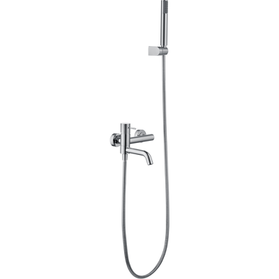 IMEX - Kit Vasca-doccia Genova Monocomando Acqua Calda E Fredda Soffione Rotondo Rubinetteria Bagno Serie Genova Colore Cromato IMEX - Kit Vasca-doccia Genova Monocomando Acqua Calda E Fredda Soffione Rotondo Rubinetteria Bagno Serie Genova Colore Cromato