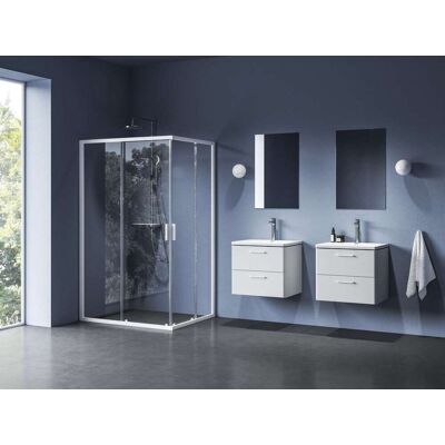 RAVAK Blix Ii - Porta Doccia Nblrv2k-80, 80x195 Cm, Bianco Opaco/vetro Trasparente 1xm40e00z1 RAVAK Blix Ii - Porta Doccia Nblrv2k-80, 80x195 Cm, Bianco Opaco/vetro Trasparente 1xm40e00z1