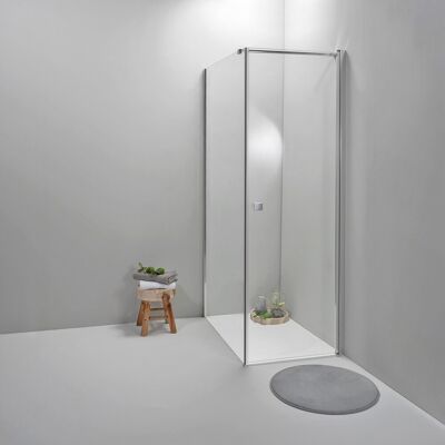 Elite Box Doccia Angolare 100x90 Cm Porta Battente Con Lato Fisso Trasparente Elite Box Doccia Angolare 100x90 Cm Porta Battente Con Lato Fisso Trasparente