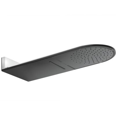 Testa doccia Kludi A-QA - 2 getti, nero/cromato, 600mm Testa doccia Kludi A-QA - 2 getti, nero/cromato, 600mm