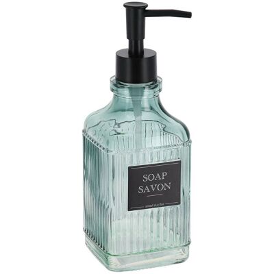 TENDANCE Distributore Di Sapone In Vetro Deco 500 Ml - Blu - TENDANCE Distributore Di Sapone In Vetro Deco 500 Ml - Blu -